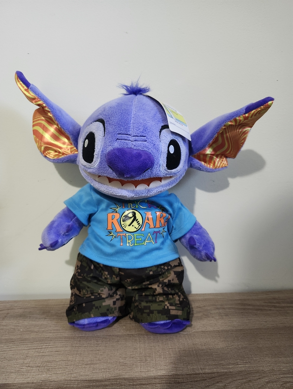Build A Bear Disney Purple Halloween Stitch Plush w/clothes Trick Roar Treat Tag